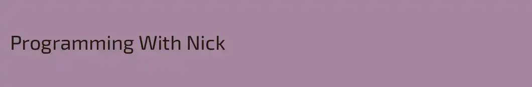 Programming With Nick